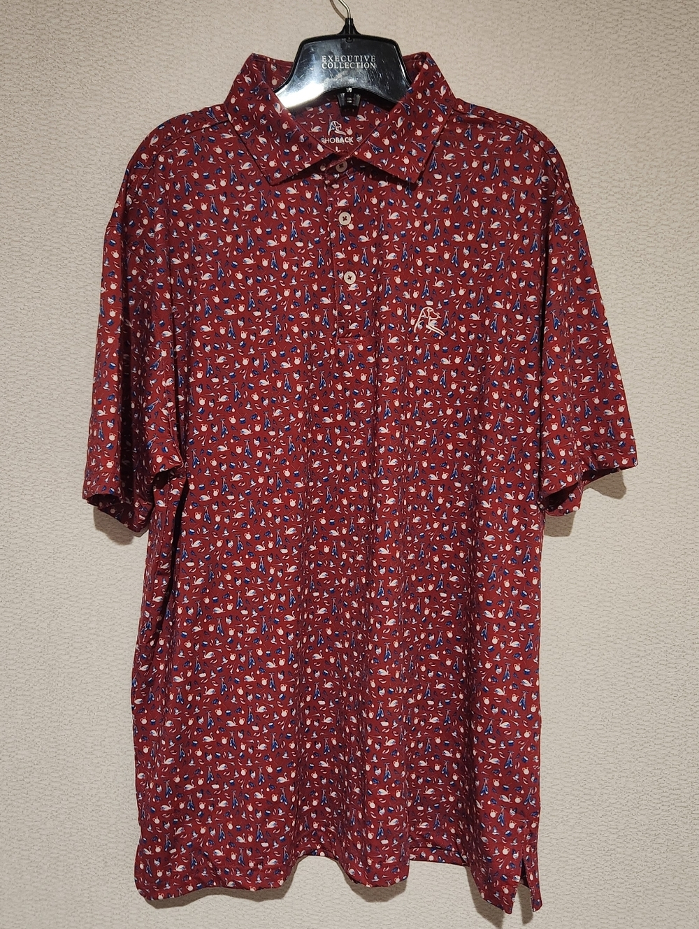 Rhoback Mens Performance Polo Size Large Gold